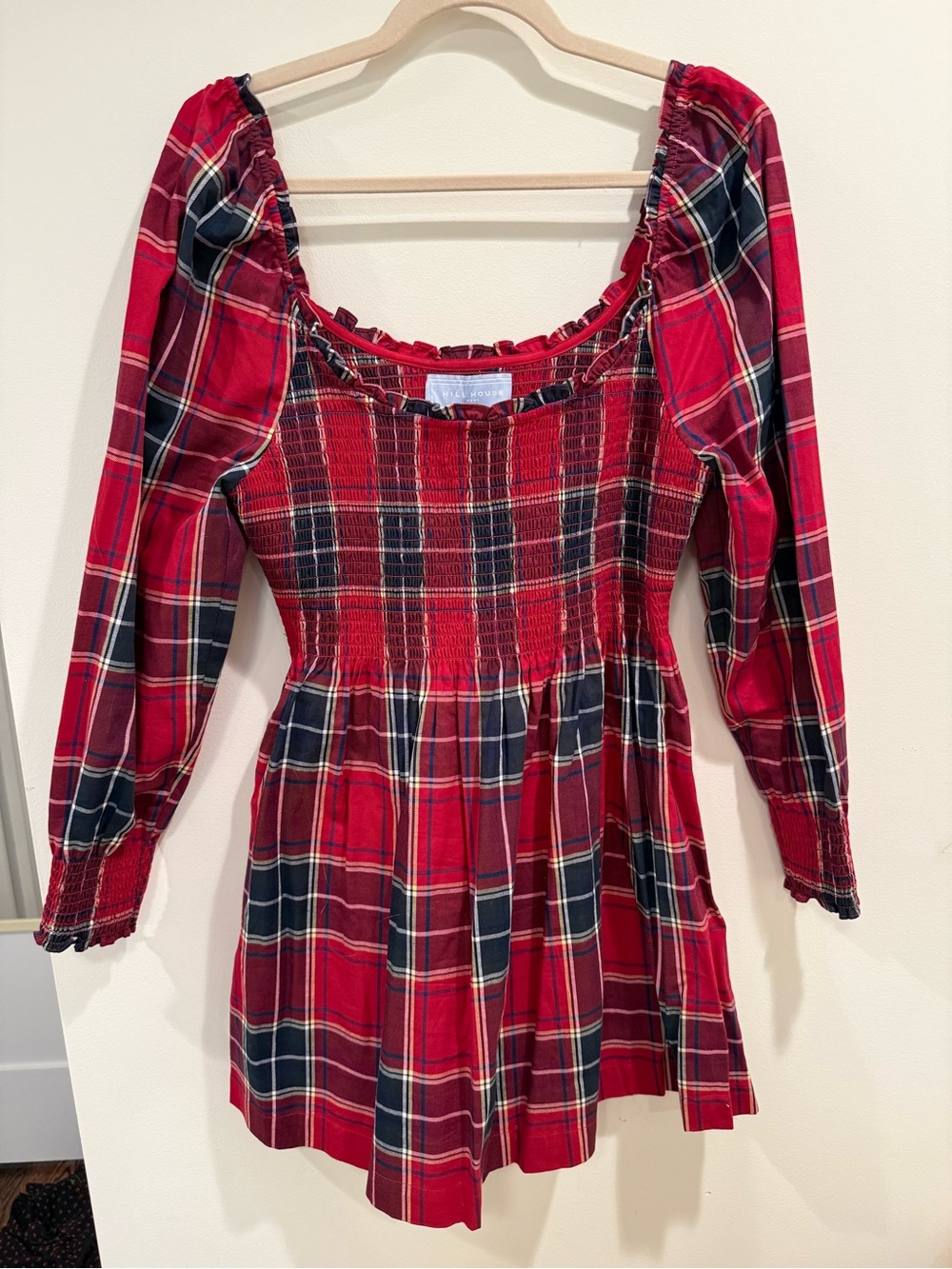 Hill House Norah Nap Dress in Red Tartan - Picture 3 of 4